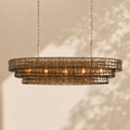 Amor Ghiaccio Glass Oval Chandelier 54