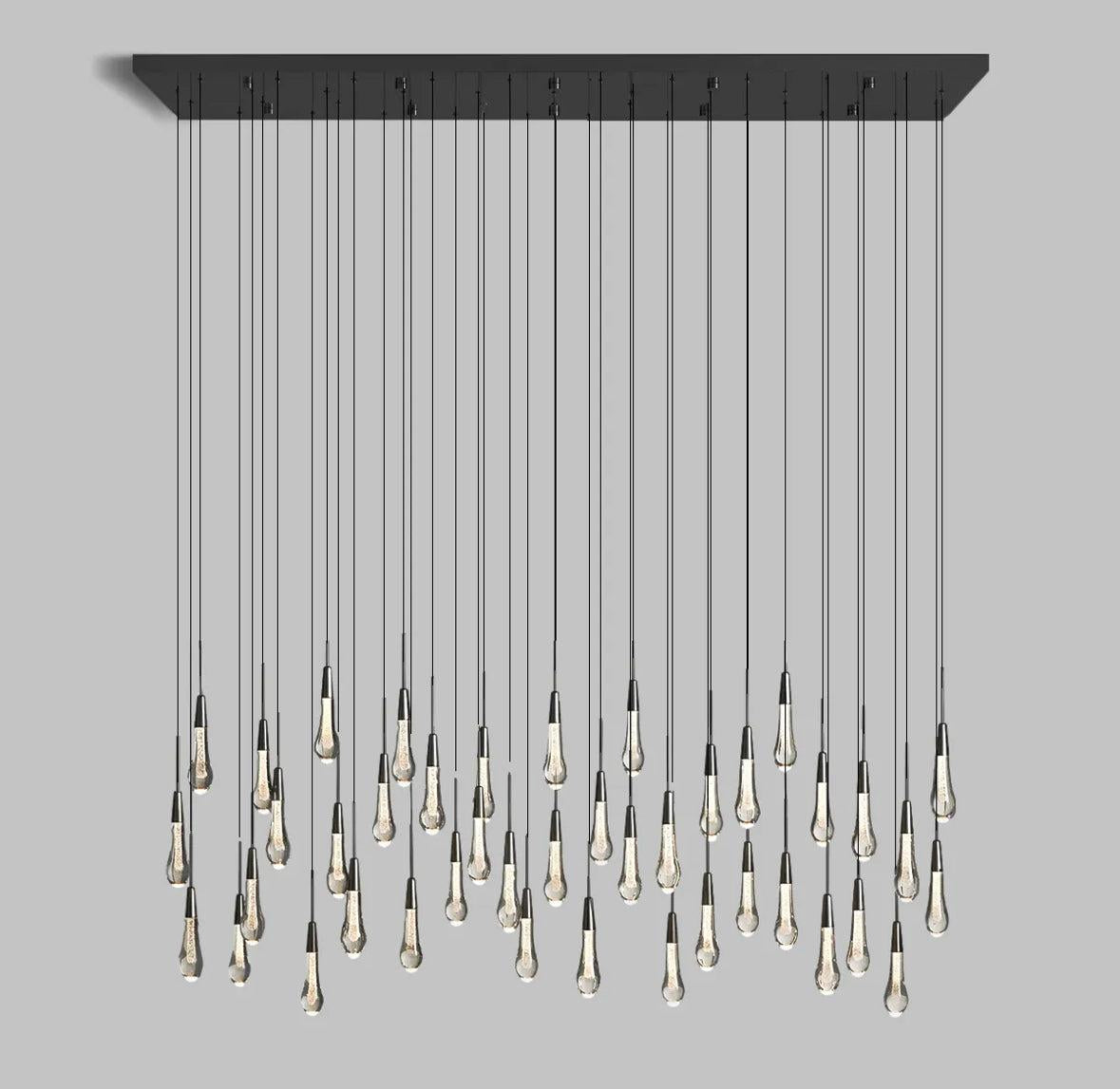 Soltaire Crystal Linear Chandelier 37" 50" 60'' 70" 87" 120''W - King Lamps