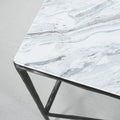 Thaddeus Forged Iron Rectangle Marble Console Table 60