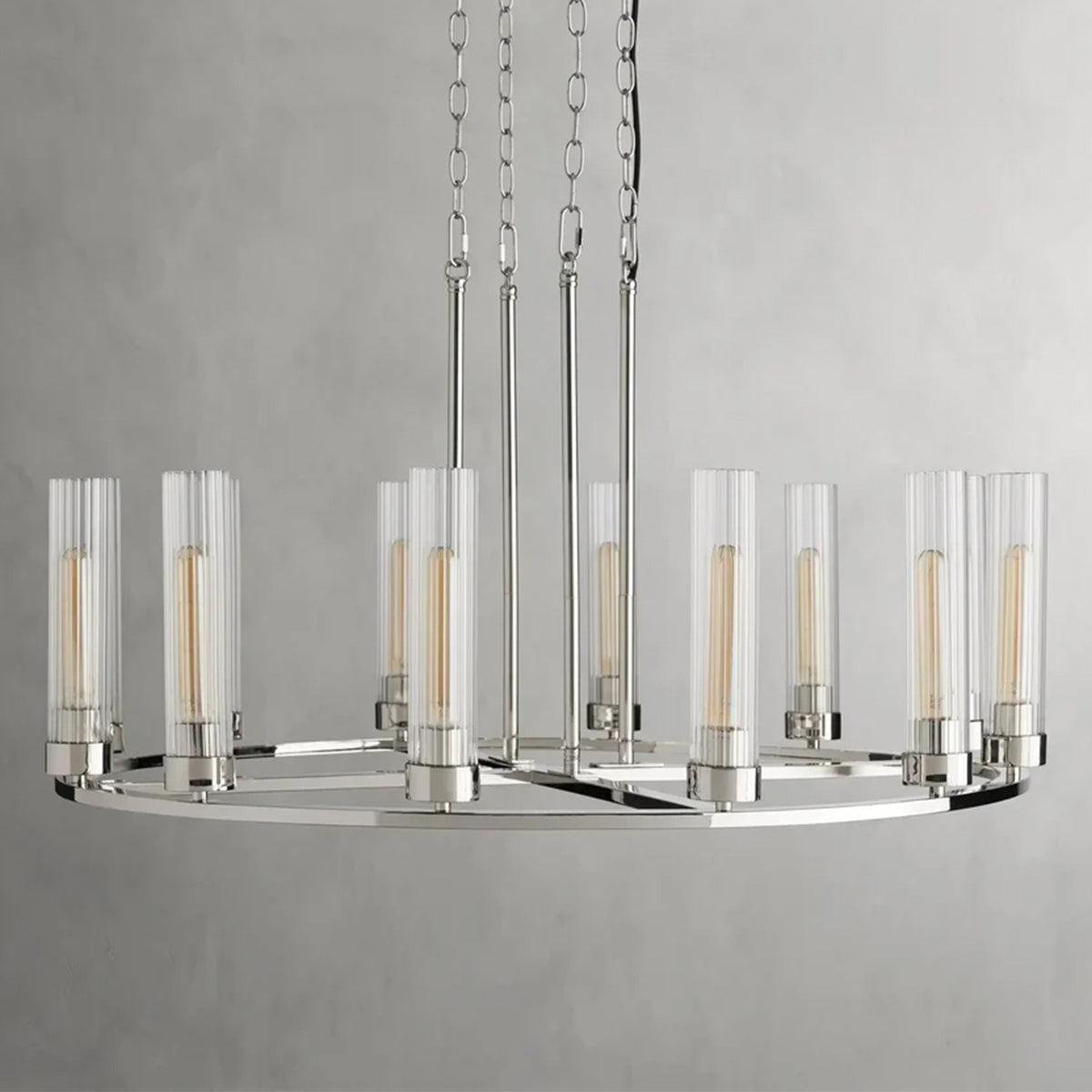 Andreas Round Glass Chandelier 30"W 40"W - King Lamps