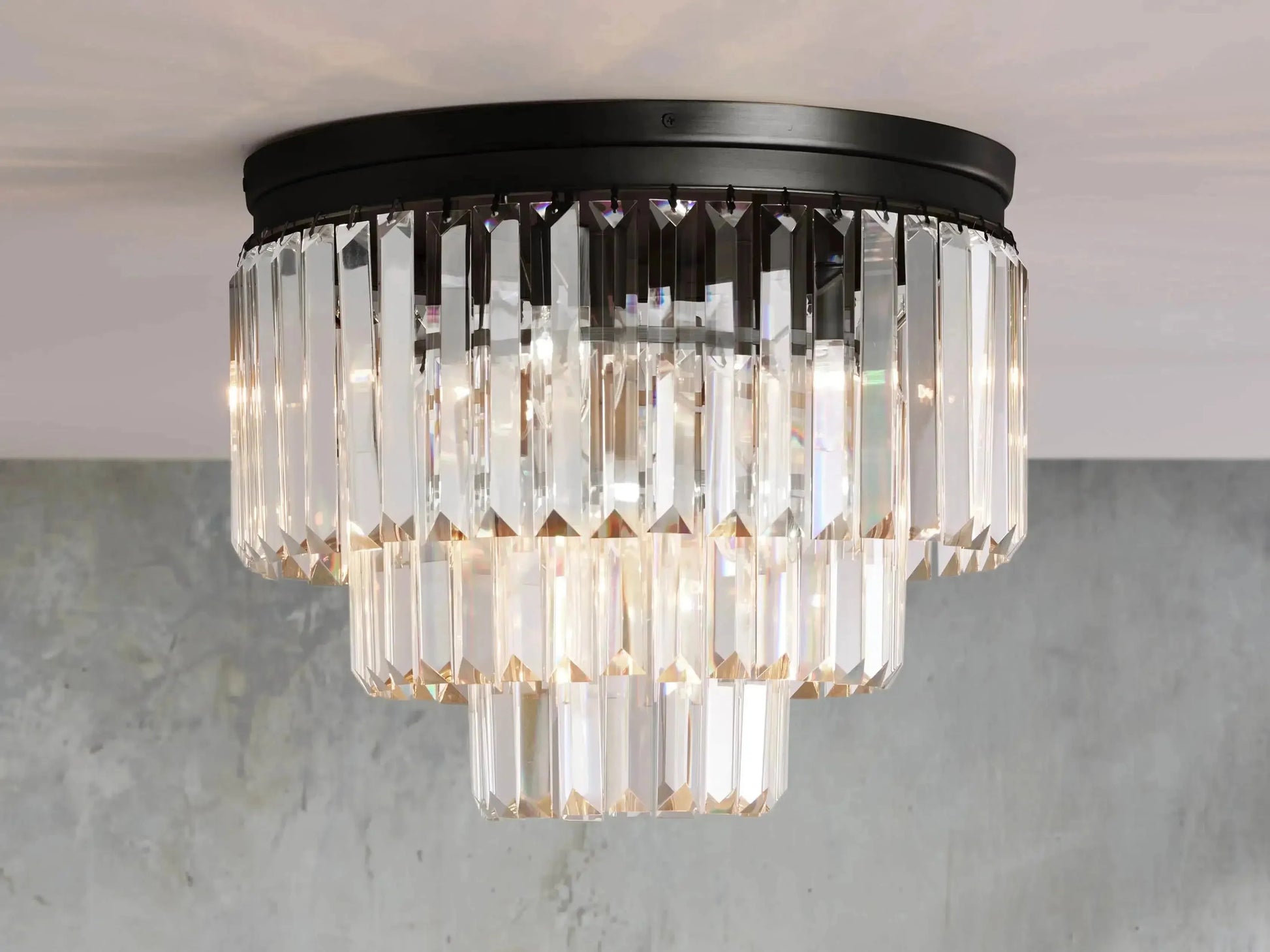 Leyland Crystal Flushmount - King Lamps