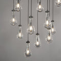 Rain Modern Rectangular Glass Chandelier 72