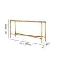 Thaddeus Forged Iron Rectangle Marble Console Table 60