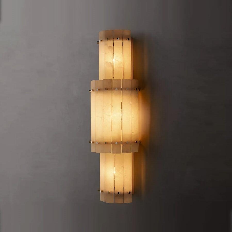San Marco Alabaster Grand Round Sconce - King Lamps