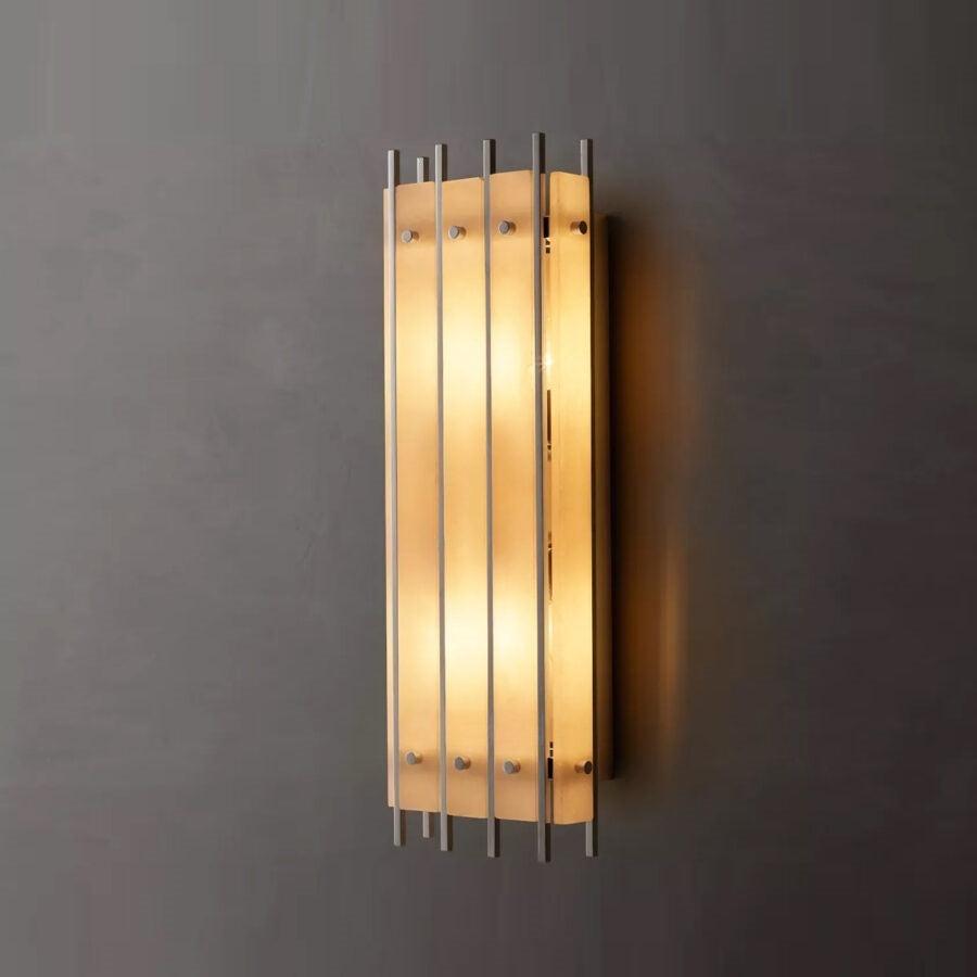 San Marco Alabaster Grand Rectangular Sconce - King Lamps