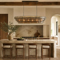 Amor Ghiaccio Glass Oval Chandelier 54