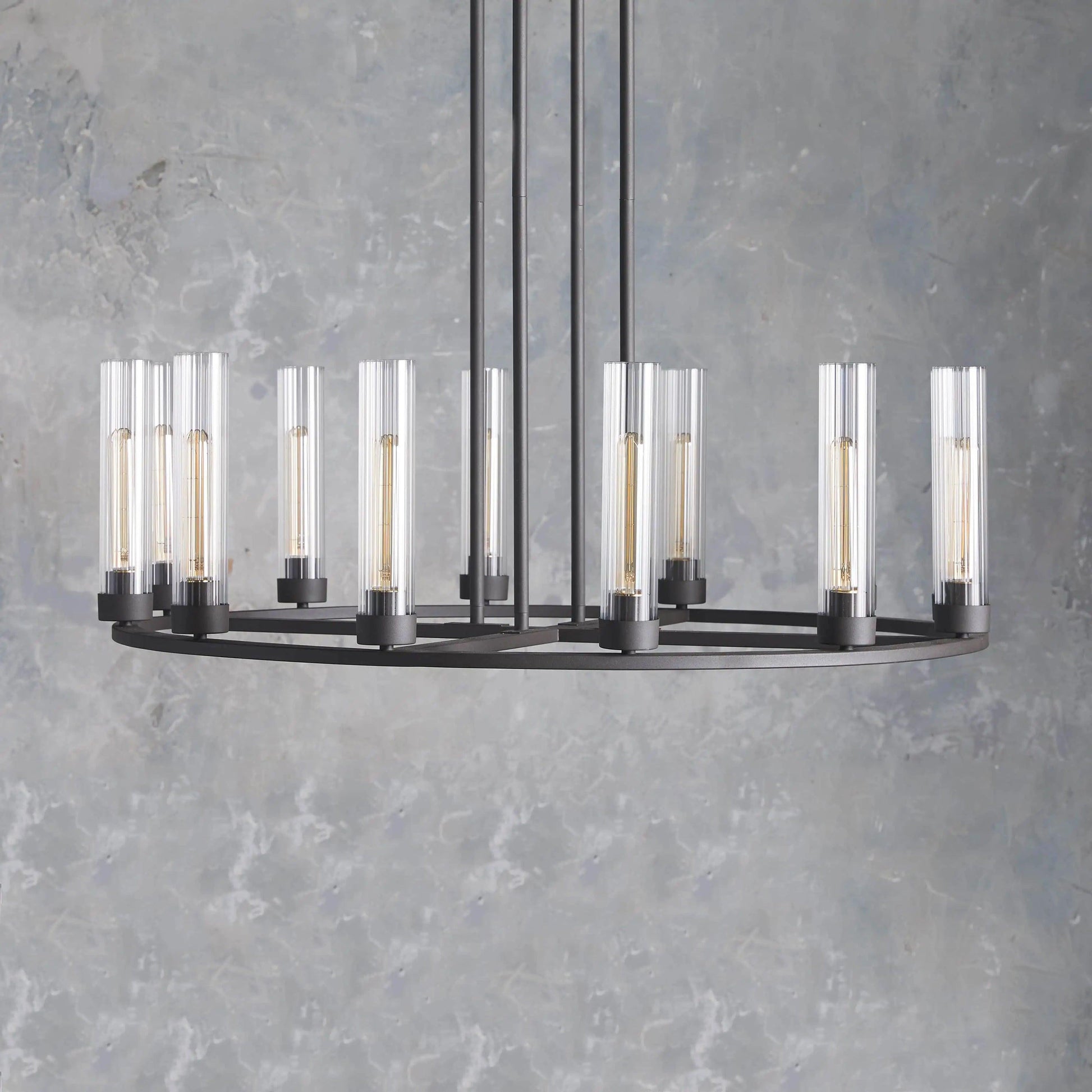 Andreas Round Glass Chandelier 30"W 40"W - King Lamps