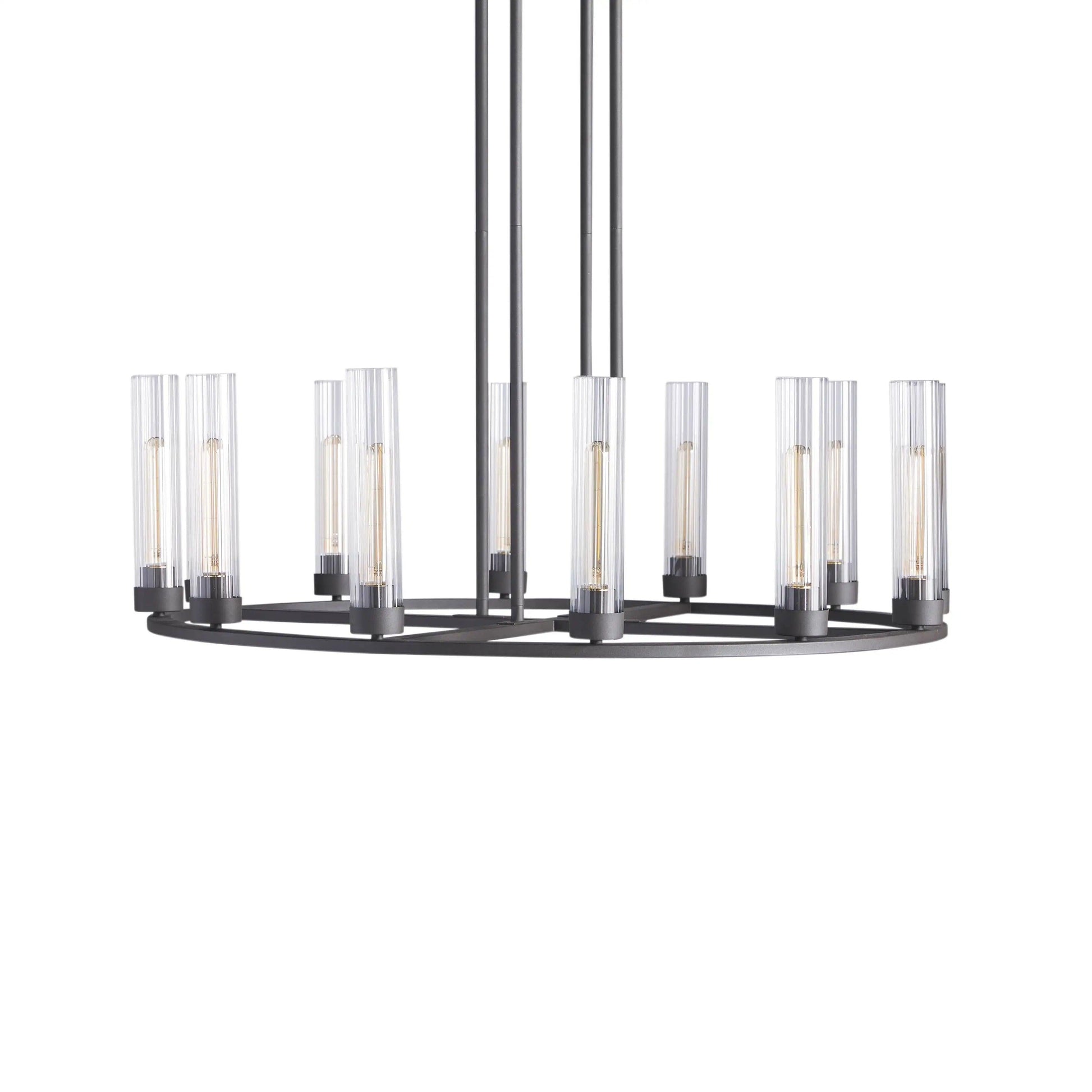 Andreas Round Glass Chandelier 30"W 40"W - King Lamps