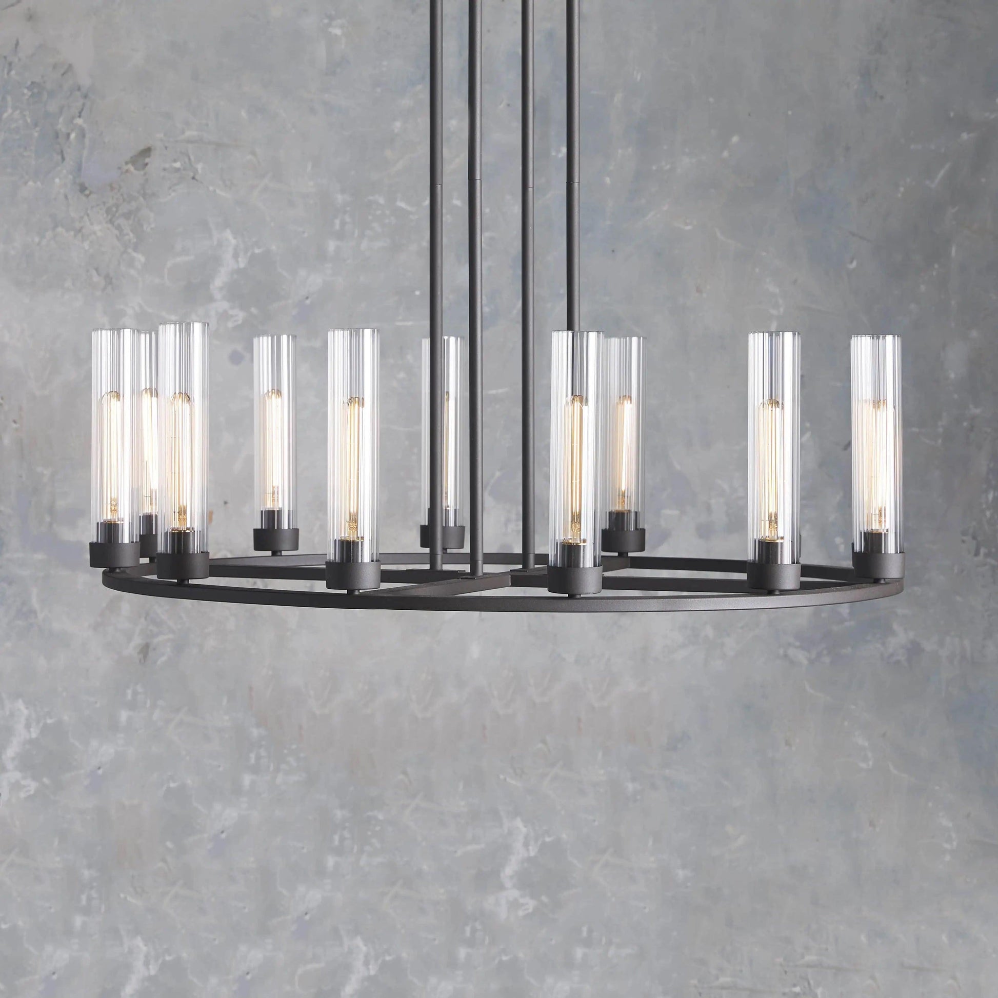 Andreas Round Glass Chandelier 30"W 40"W - King Lamps
