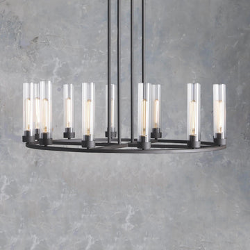 Andreas Round Glass Chandelier 30"W 40"W - King Lamps
