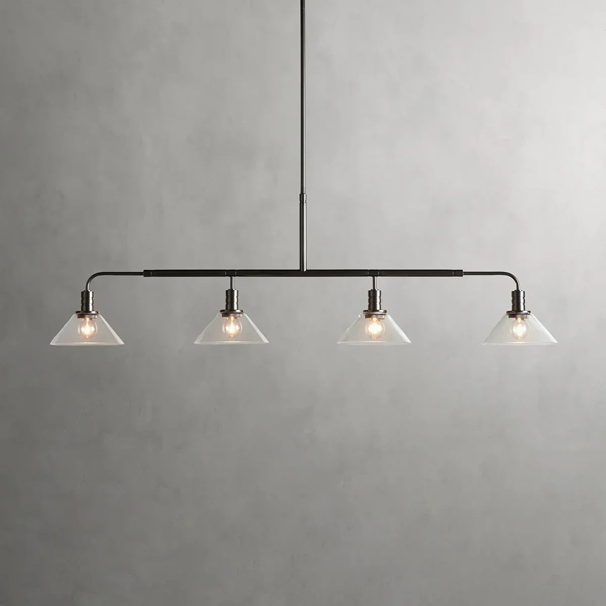 Art Glass Therona Linear Chandelier-King Lamps