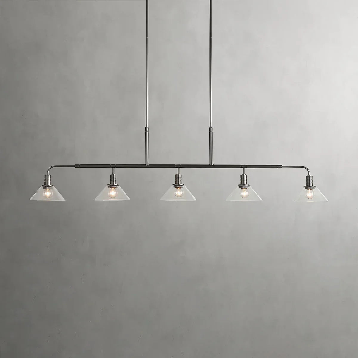 Art Glass Therona Linear Chandelier-King Lamps