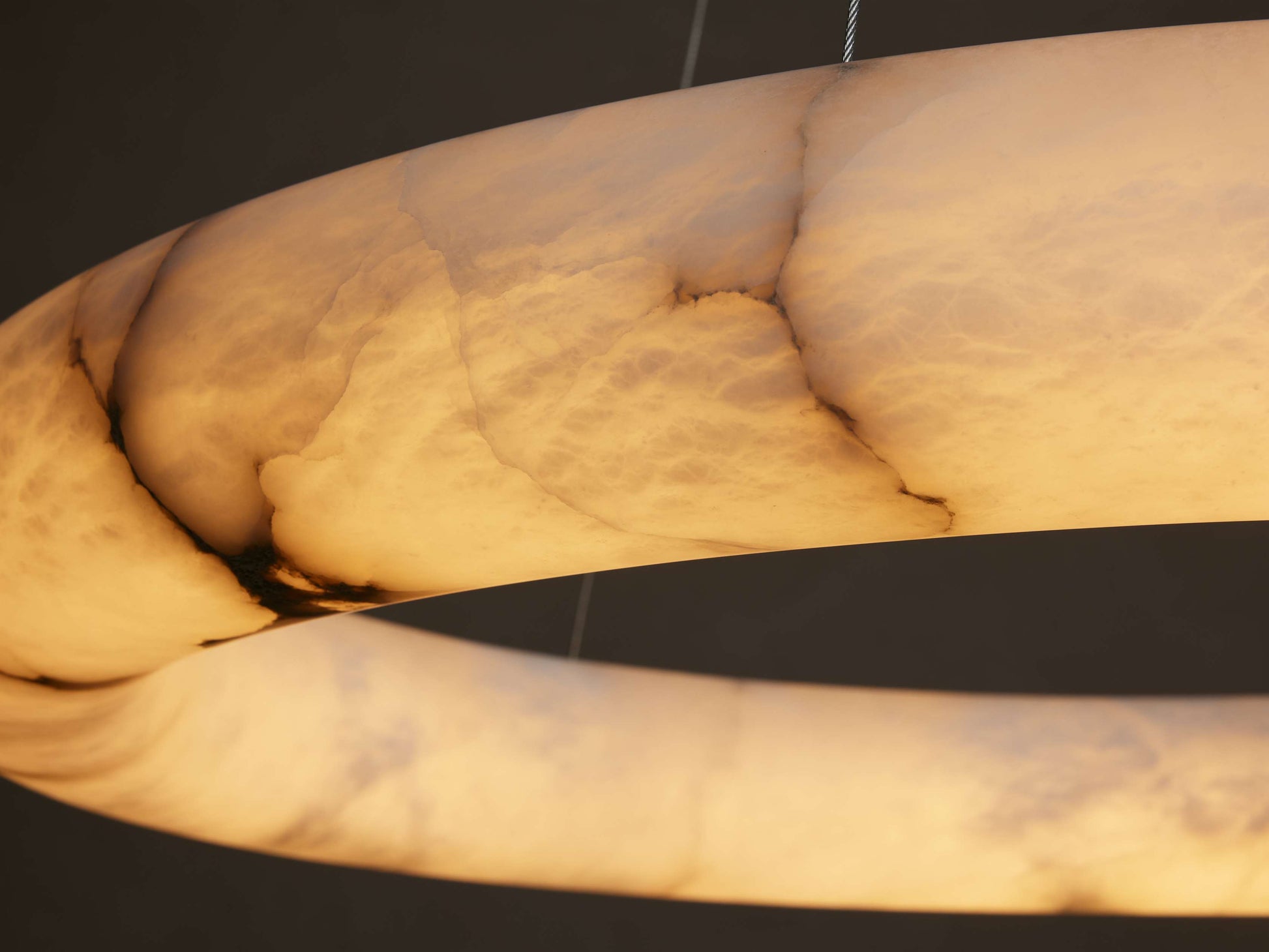 Halima Halo Alabaster  Chandelier