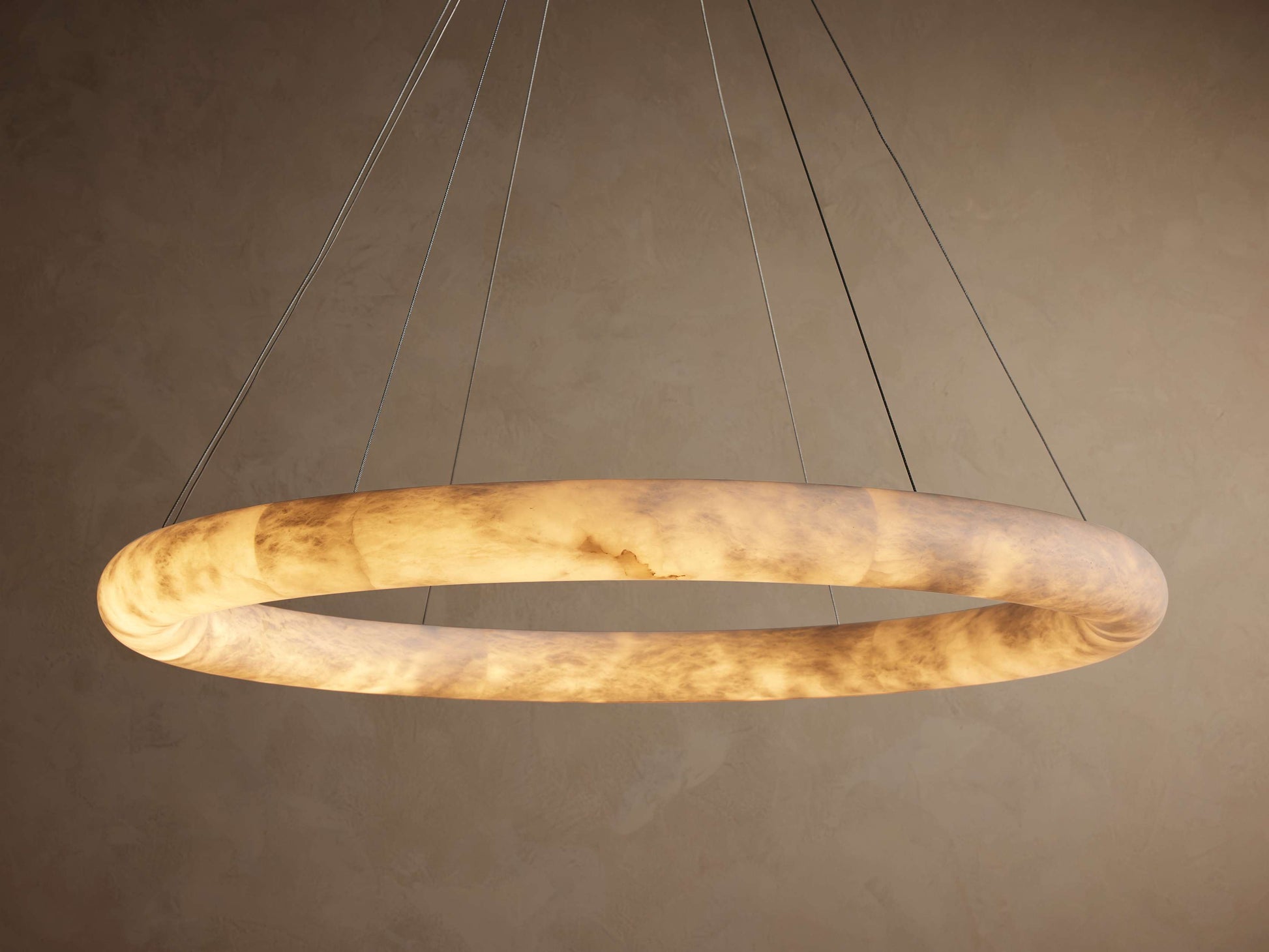 Halima Halo Alabaster  Chandelier