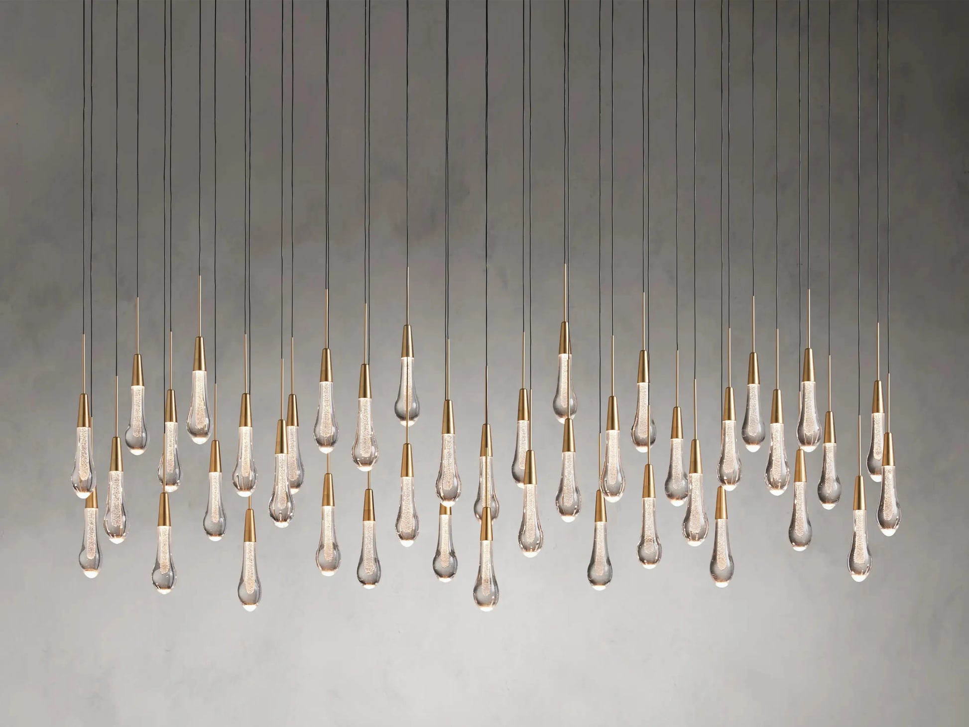 Soltaire Crystal Linear Chandelier 37" 50" 60'' 70" 87" 120''W - King Lamps