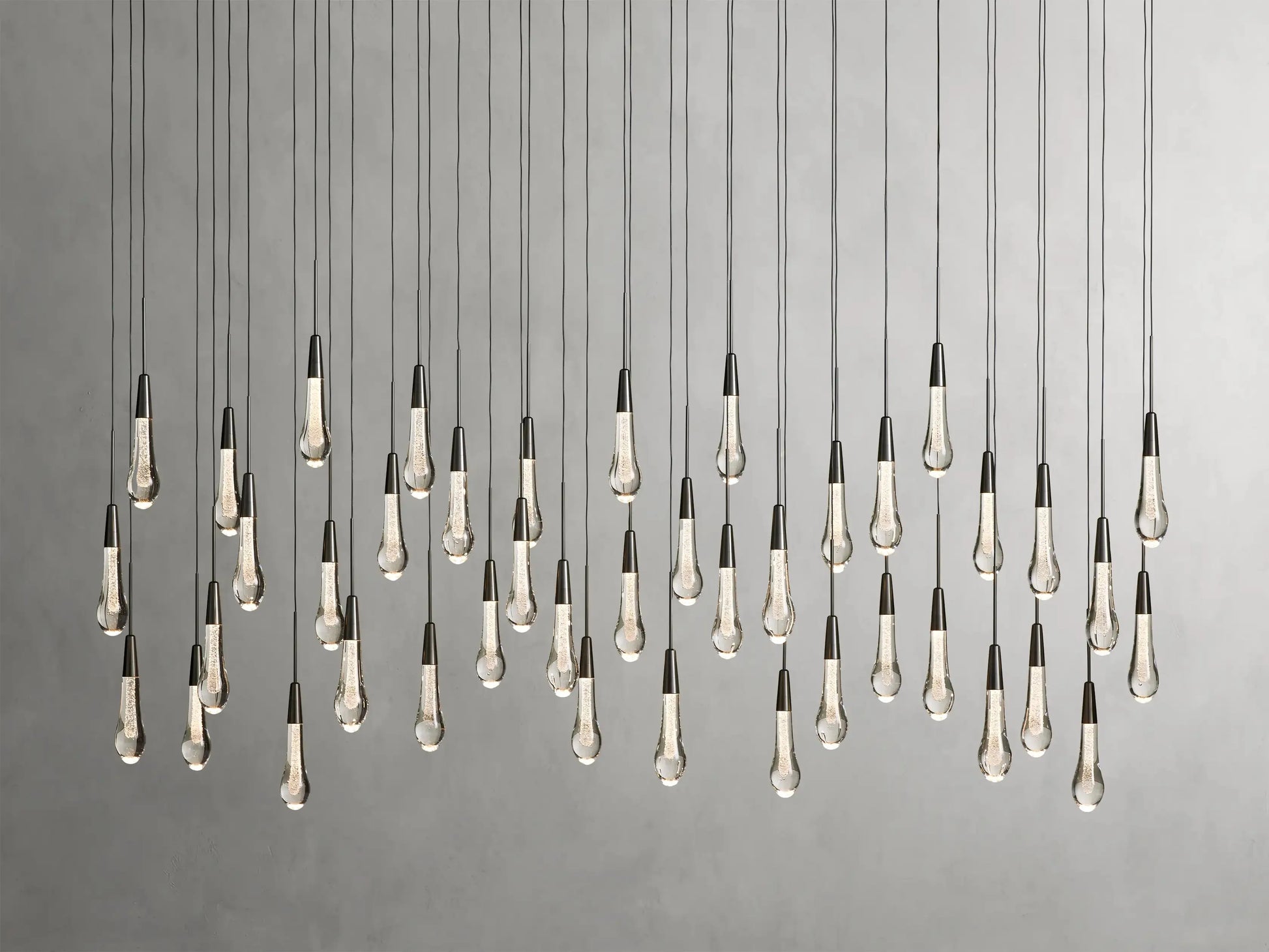 Soltaire Crystal Linear Chandelier 37" 50" 60'' 70" 87" 120''W - King Lamps