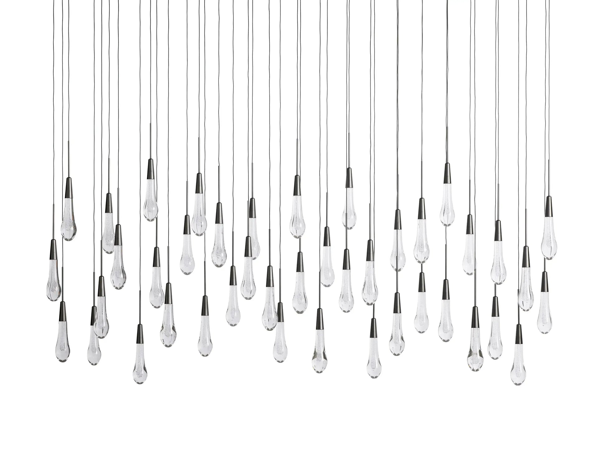 Soltaire Crystal Linear Chandelier 37" 50" 60'' 70" 87" 120''W - King Lamps