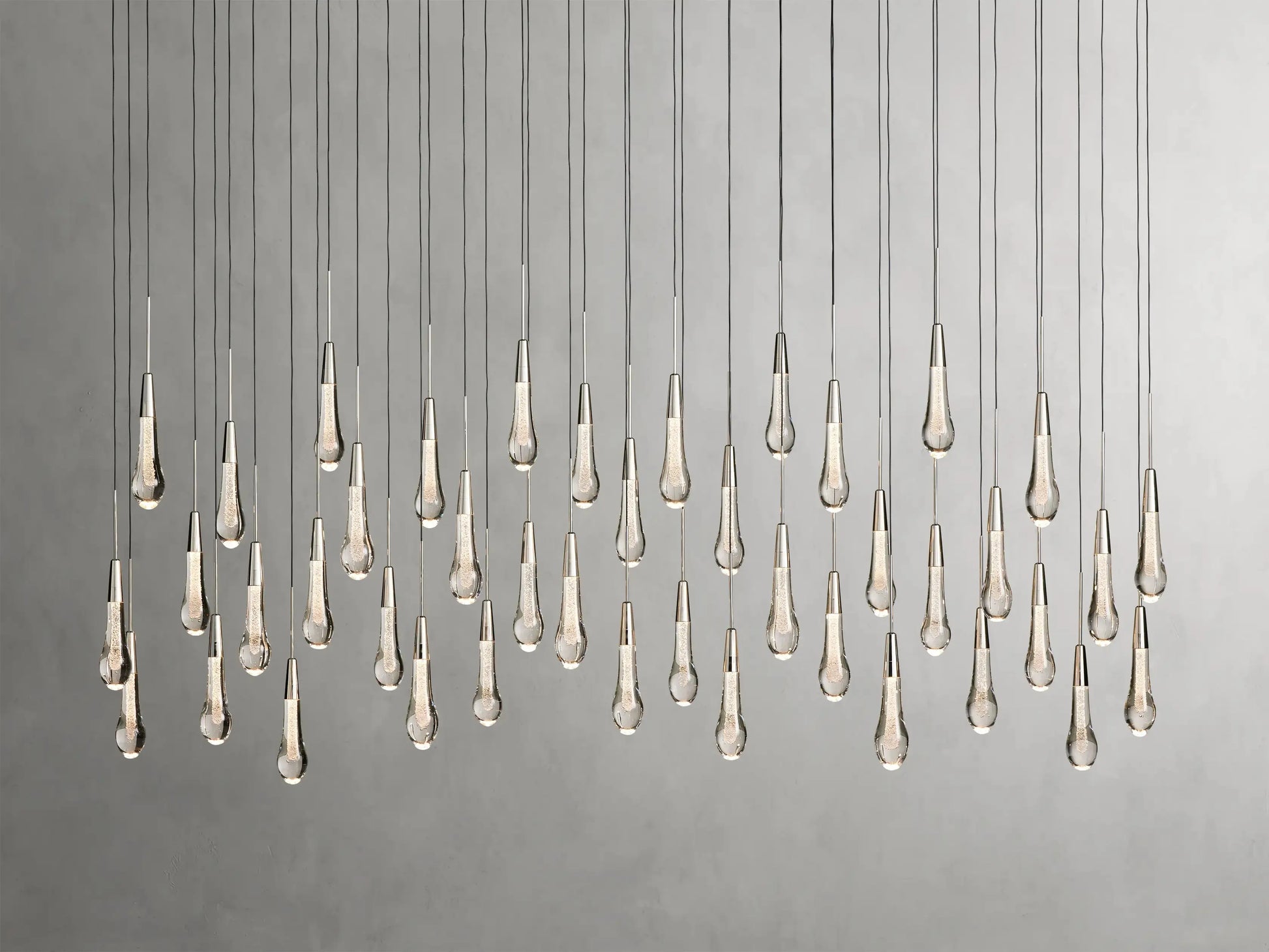 Soltaire Crystal Linear Chandelier 37" 50" 60'' 70" 87" 120''W - King Lamps