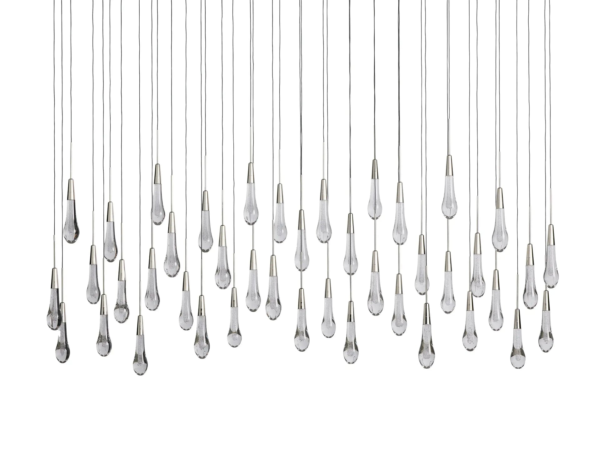 Soltaire Crystal Linear Chandelier 37" 50" 60'' 70" 87" 120''W - King Lamps