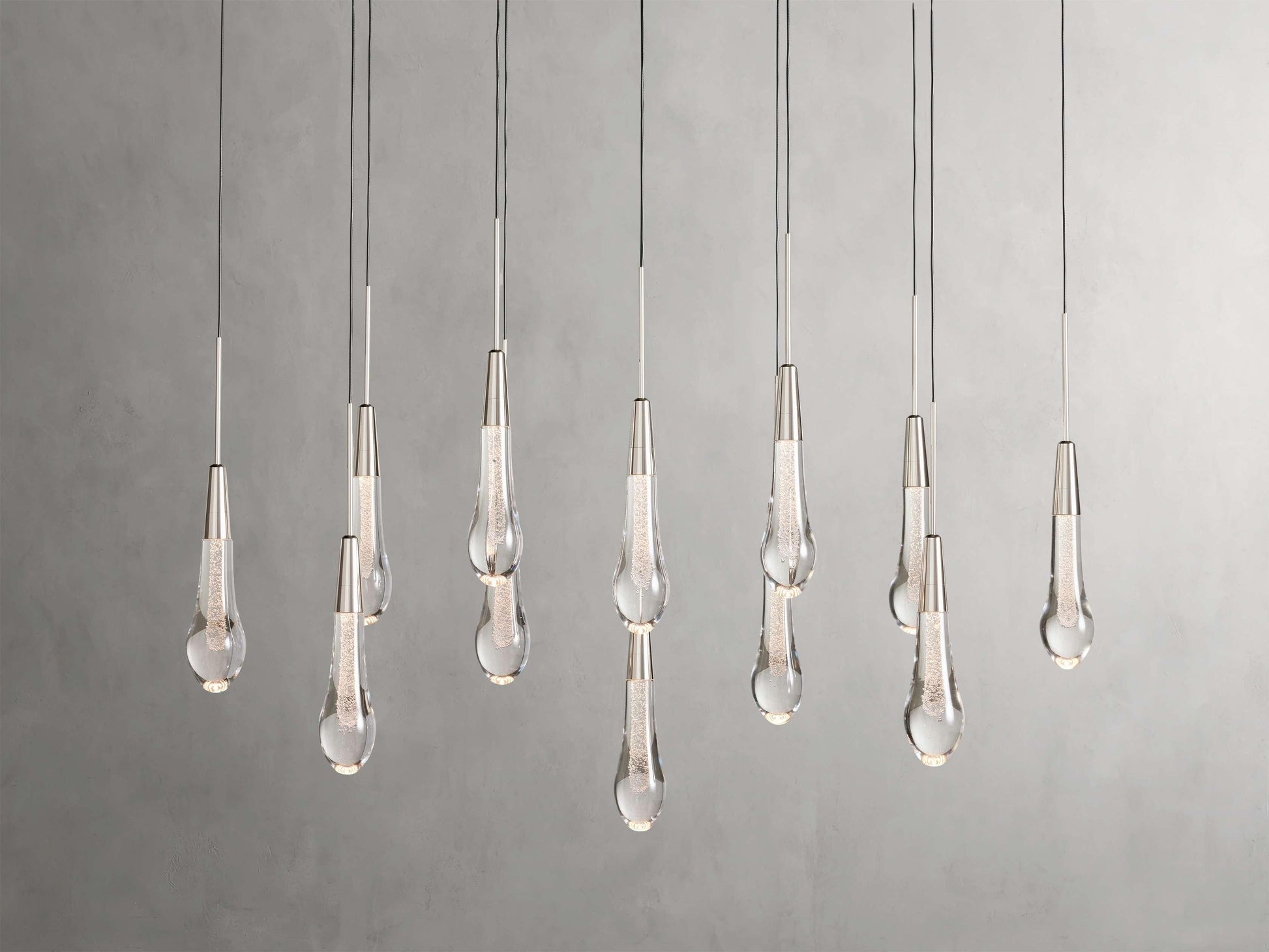 Soltaire Crystal Linear Chandelier 37" 50" 60'' 70" 87" 120''W - King Lamps