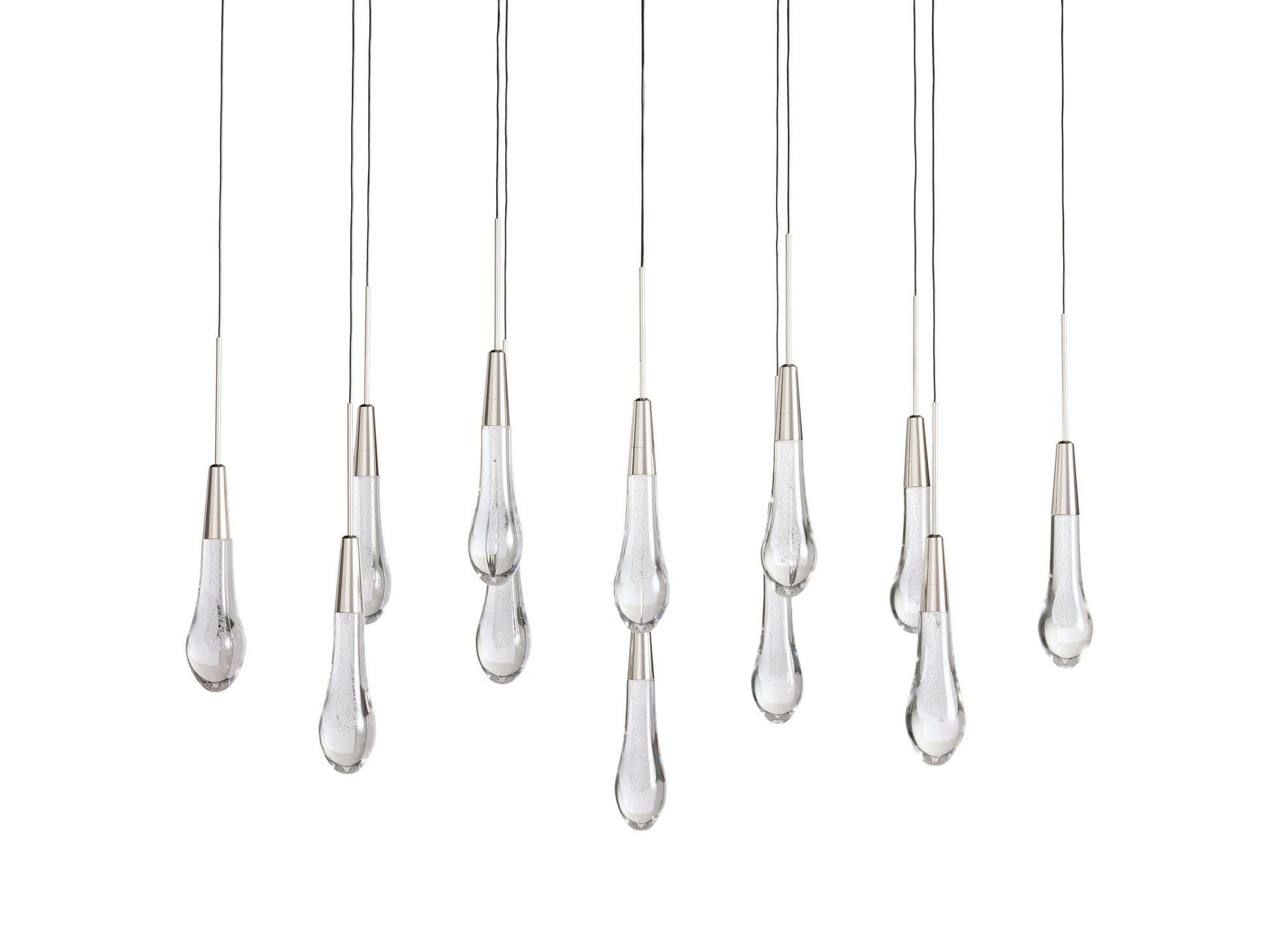 Soltaire Crystal Linear Chandelier 37" 50" 60'' 70" 87" 120''W - King Lamps