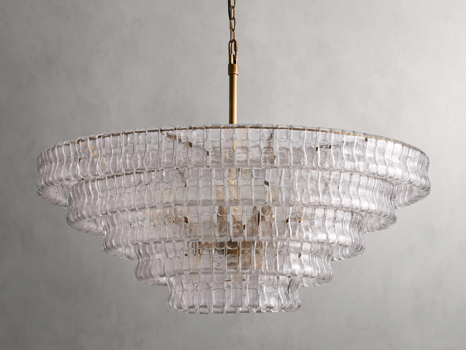 Art Glass Ghiaccio Round Chandelier 36" 48" 60" - King Lamps