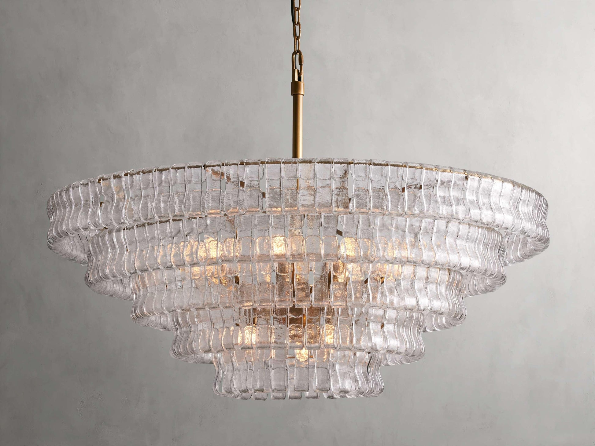 Art Glass Ghiaccio Round Chandelier 36" 48" 60" - King Lamps