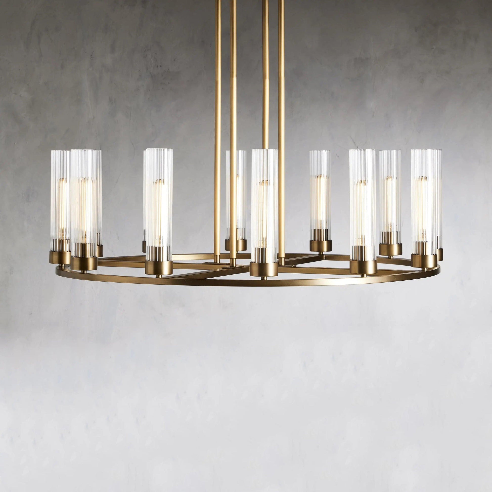 Andreas Round Glass Chandelier 30"W 40"W - King Lamps