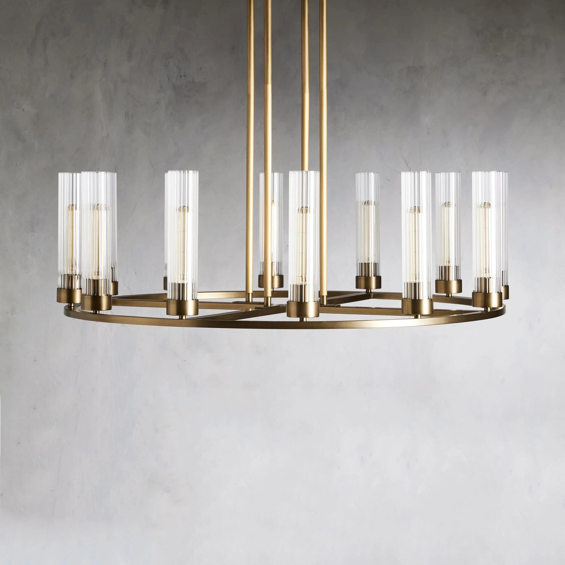 Andreas Round Glass Chandelier 30"W 40"W - King Lamps