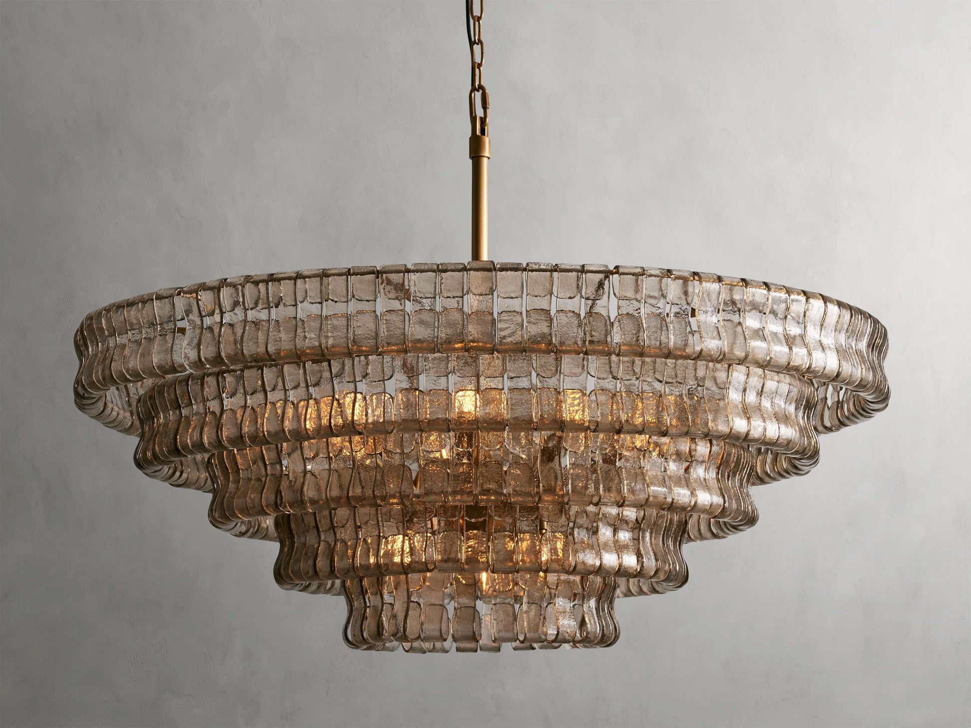 Art Glass Ghiaccio Round Chandelier 36" 48" 60" - King Lamps