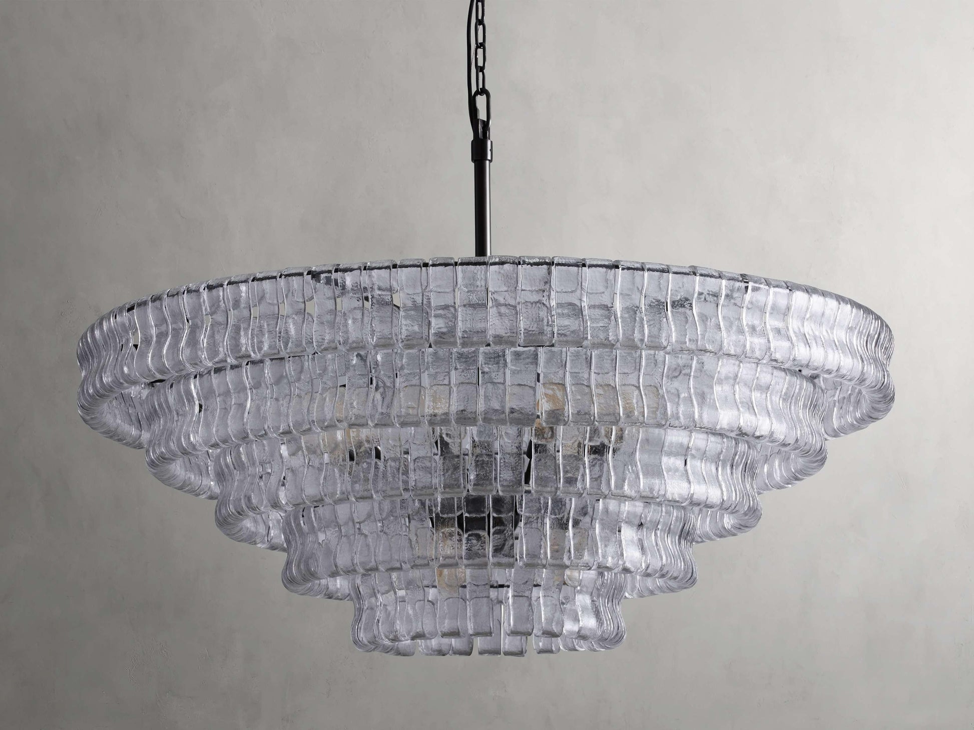 Art Glass Ghiaccio Round Chandelier 36" 48" 60" - King Lamps