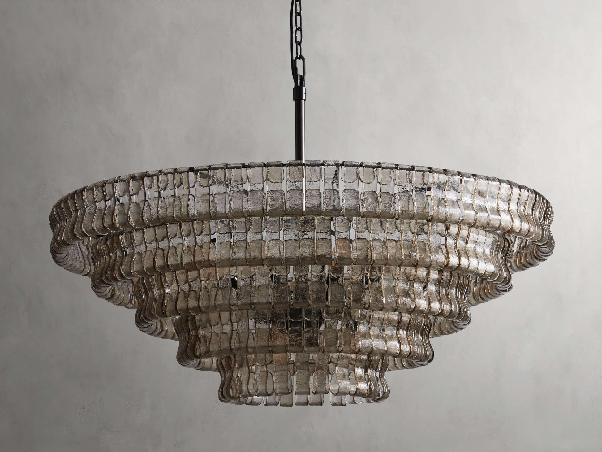 Art Glass Ghiaccio Round Chandelier 36" 48" 60" - King Lamps