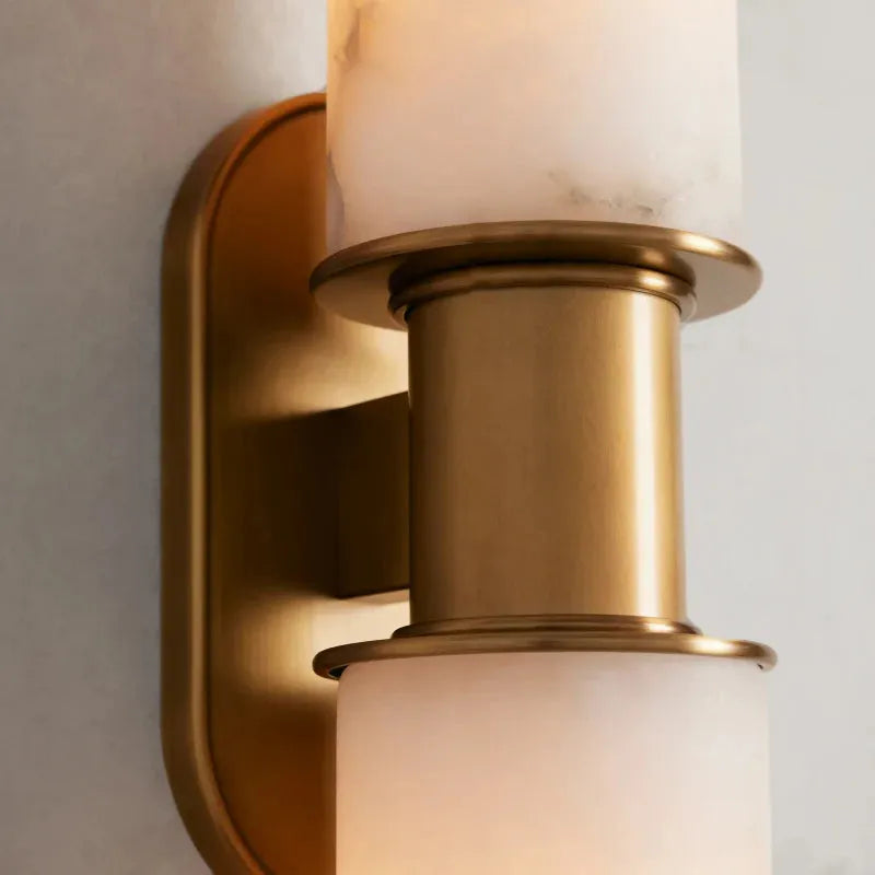 Harlin 2-Light Wall Sconce in Alabaster - King Lamps