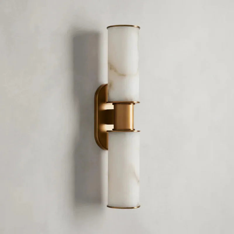 Harlin 2-Light Wall Sconce in Alabaster - King Lamps