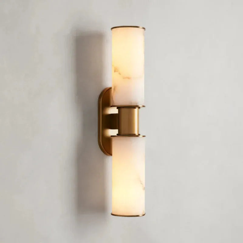 Harlin 2-Light Wall Sconce in Alabaster - King Lamps