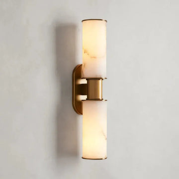 Harlin 2-Light Wall Sconce in Alabaster - King Lamps