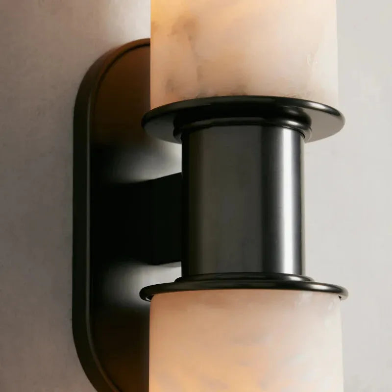 Harlin 2-Light Wall Sconce in Alabaster - King Lamps