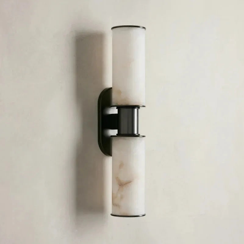 Harlin 2-Light Wall Sconce in Alabaster - King Lamps