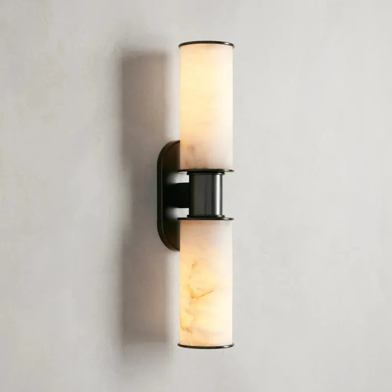 Harlin 2-Light Wall Sconce in Alabaster - King Lamps