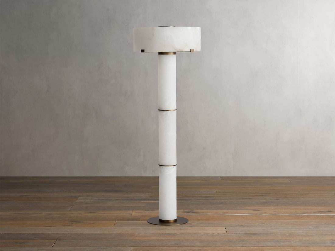 Chayla Alabaster Stone Floor Lamp 64''H
