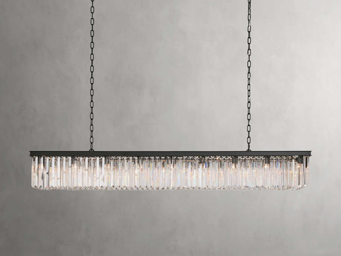 Leyland Crystal Rectangular Chandelier 60''72'' - King Lamps