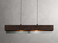 Lena Linear Wood Glass Chandelier 47'' 62