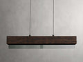Lena Linear Wood Glass Chandelier 47'' 62