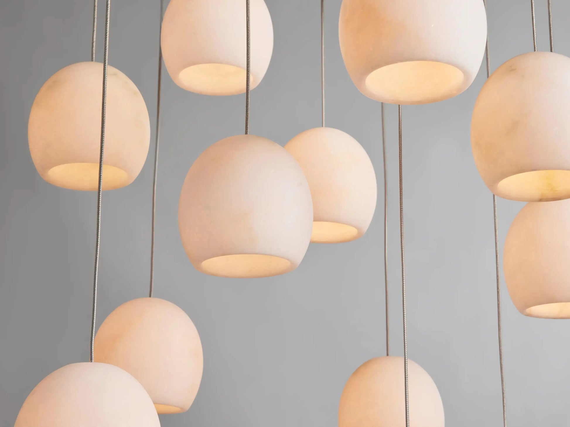 Maeva Round Alabaster Chandelier 13'' 21'' 36'' - King Lamps