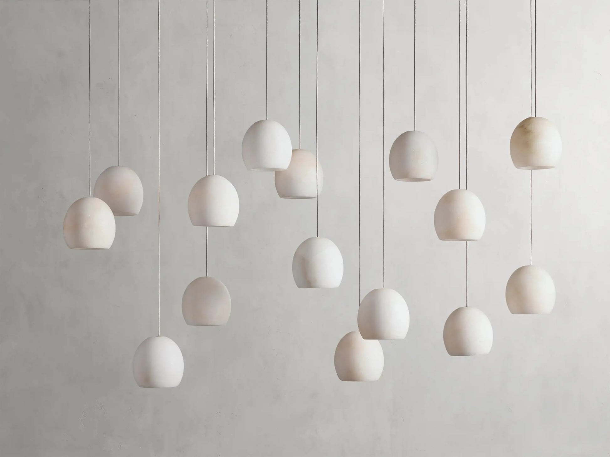 Maeva Round Alabaster Chandelier 13'' 21'' 36'' - King Lamps