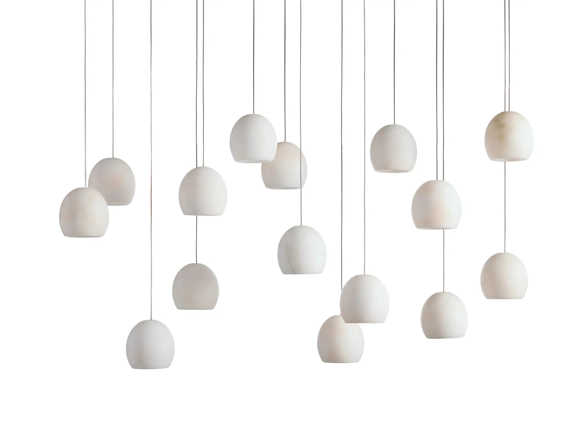 Maeva Round Alabaster Chandelier 13'' 21'' 36'' - King Lamps
