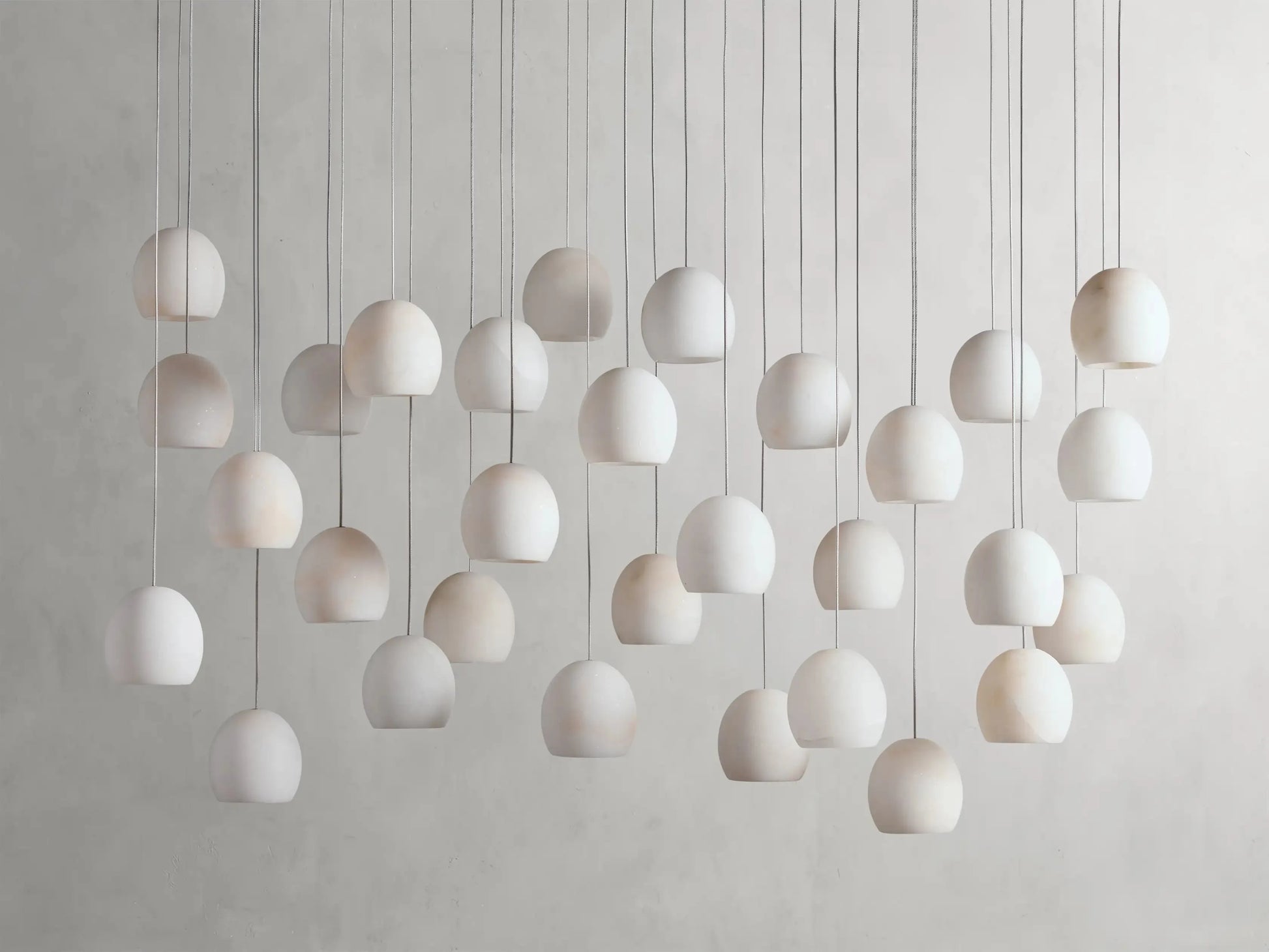 Maeva Round Alabaster Chandelier 13'' 21'' 36'' - King Lamps