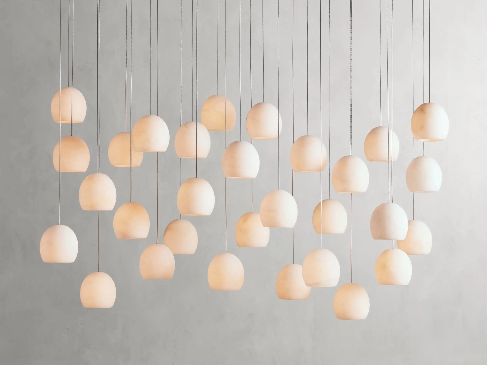 Maeva Round Alabaster Chandelier 13'' 21'' 36'' - King Lamps