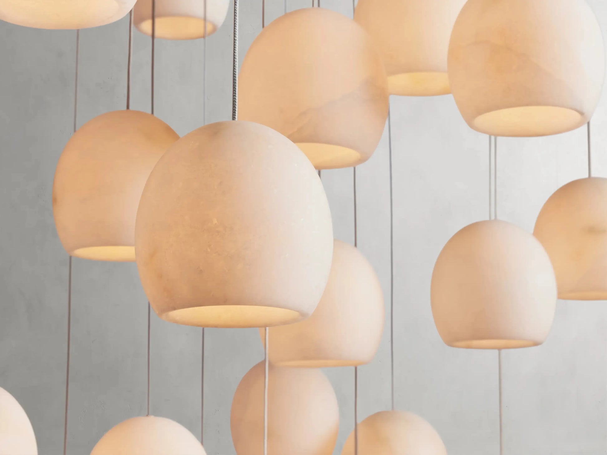 Maeva Round Alabaster Chandelier 13'' 21'' 36'' - King Lamps