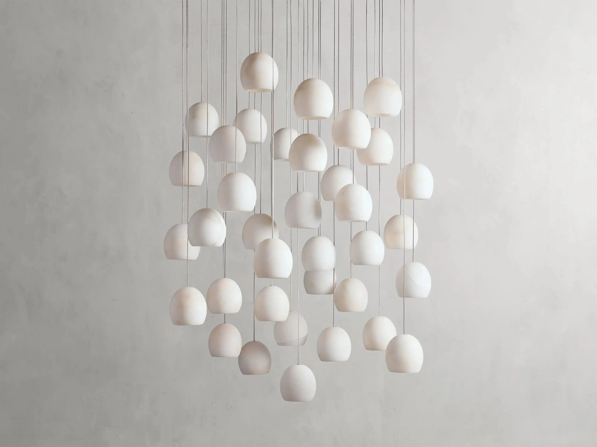 Maeva Round Alabaster Chandelier 13'' 21'' 36'' - King Lamps